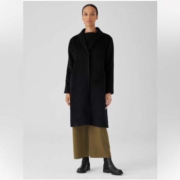 Eileen Fisher Alpaca Luxe Shawl Collar Coat   size XXS - Picture 3 of 16